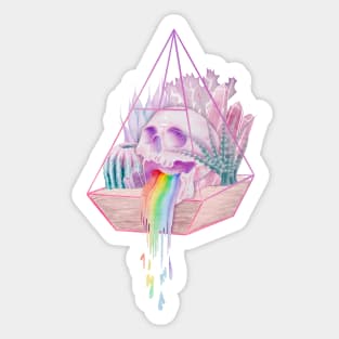 Skull Crystal Garden Sticker